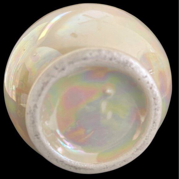 Lusterware Iridescent Pearl Porcelain Double Gold Handles Greek Vase Vintage MCM - Picture 5 of 11